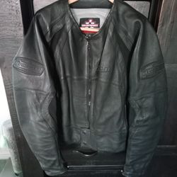 Leather Motorcycle Jacket - Icon XL