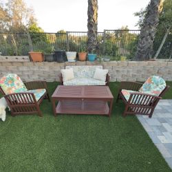 All wood outdoor furniture 