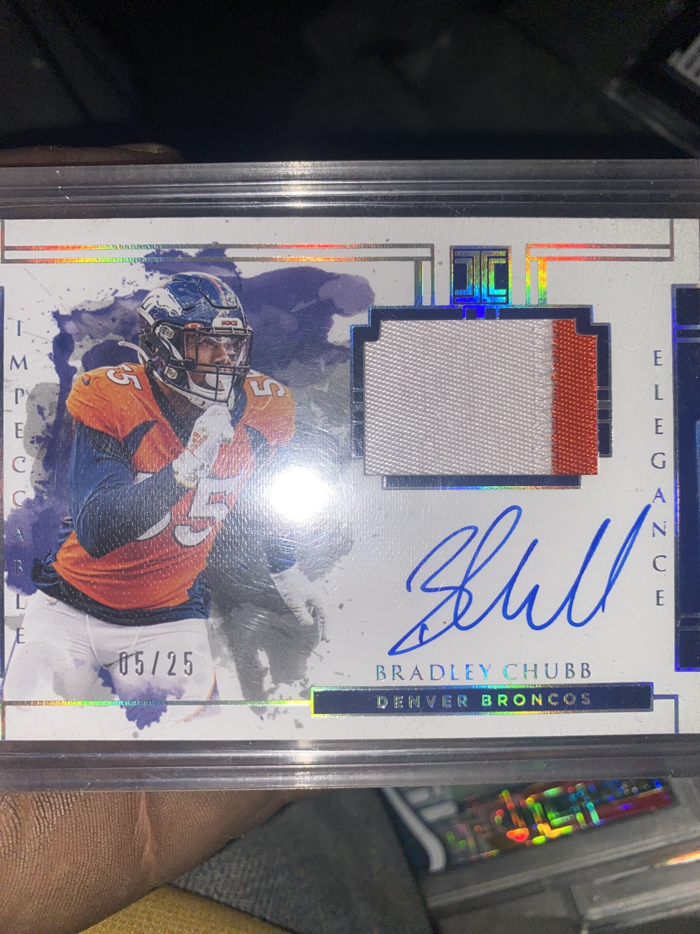 2020 Panini Impeccable Bradley Chubb Denver Broncos 05/25