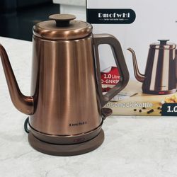 LIKE NEW (only used a couple times) 1000W Gooseneck Electric Tea Kettle [1 Liter]100% Stainless Steel BPA Free w/Auto Shut-Off Protection
