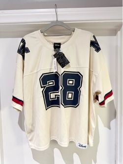Disney Mickey Mouse cream football jersey 3XL