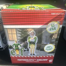 Elf Photo Realistic Airblown Lawn Christmas Decoration