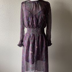 Renamed Dress Revolve Purple Sheer Sz Small 