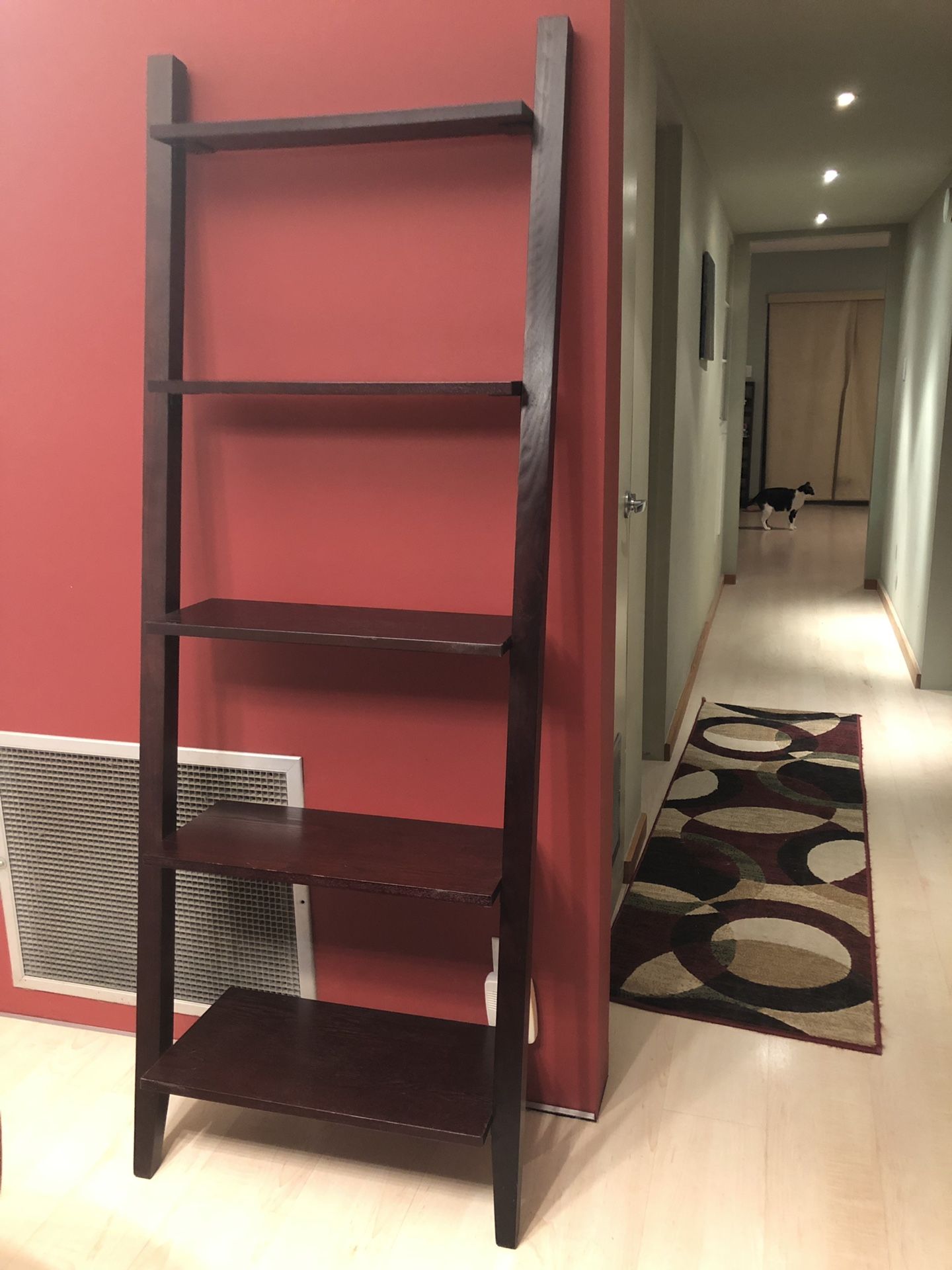 Espresso Ladder Bookcase