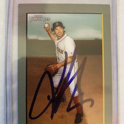 Boston Red Sox Autograph Signed Baseball Card