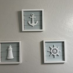3 Piece Sea Theme Decor 