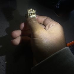 14K Trap House ring plated