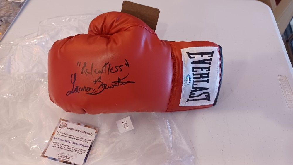 Lamon Brewster Autographed Everlast Boxing Glove Inscribed...