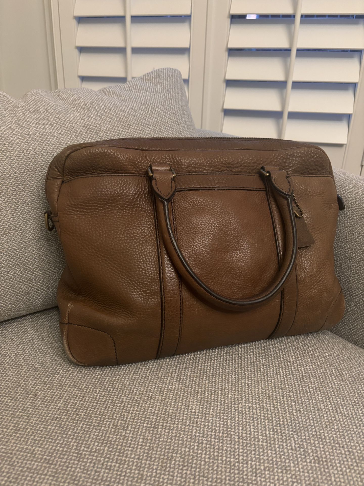 Coach Leather Slim Briefcase