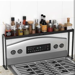 Spice Rack Shelf for Kitchen Stove, Adjustable 27 to 33 Inch Spice
