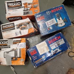 Bosch And Ridgid Power Tools 