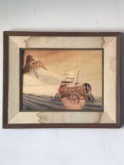 FRANK LOUDIN SOUTHWEST LANDSCAPE PAINTING 1970 VINTAGE WESTERN IMPRESSIONIST