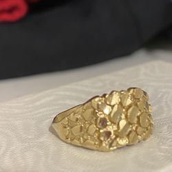 10k Gold Nugget Ring 