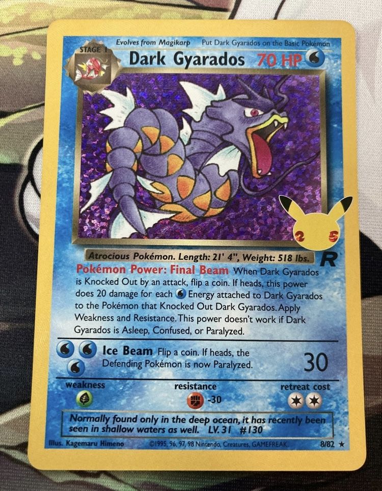 Dark Gyarados Holo (25th Anniversary Stamped- Classic Collection) 8/82
