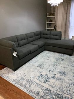 Brand new button tufted cushion micro fabric over sized sectional sofa