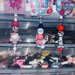 Nurse Badge Reels -Mickey & Hello Kitty