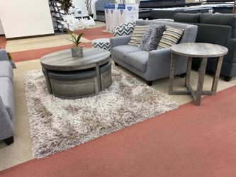 Coffee table set with stools