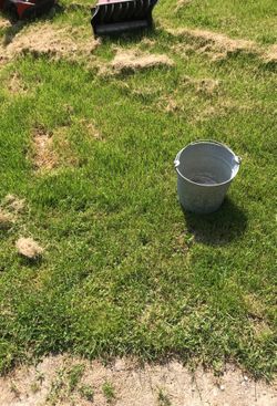Metal bucket for cleaning out hot fireplace ashes