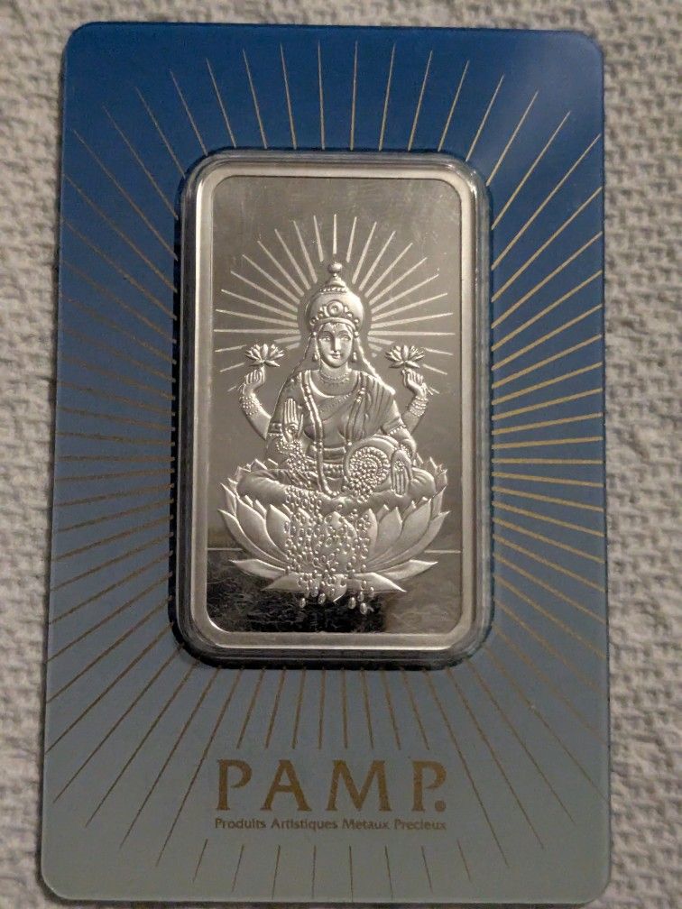 1 Oz Pamp Suisse Lady Lakshmi Silver Bar .999 Fine