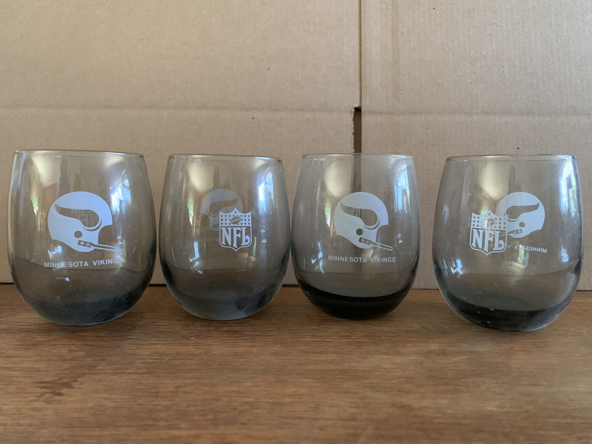 Vintage Viking And Rams Glasses