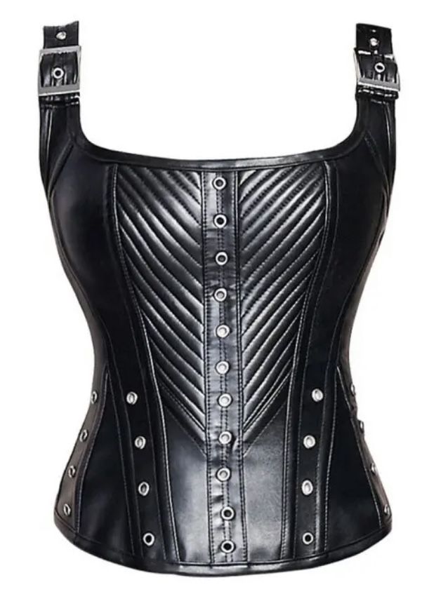 Faux Leather Corset Top