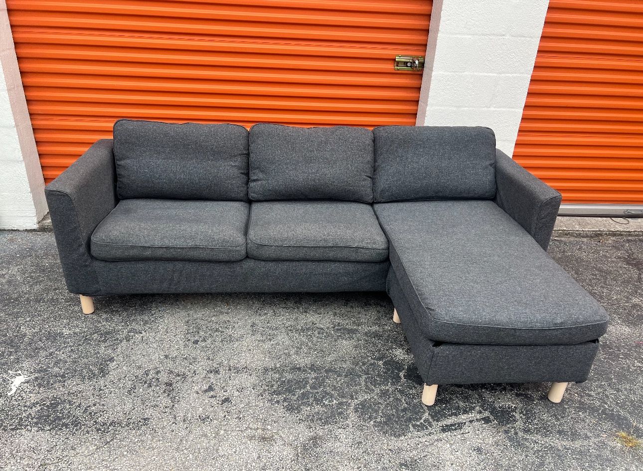 Ikea Grey Reversible Sectional Sofa
