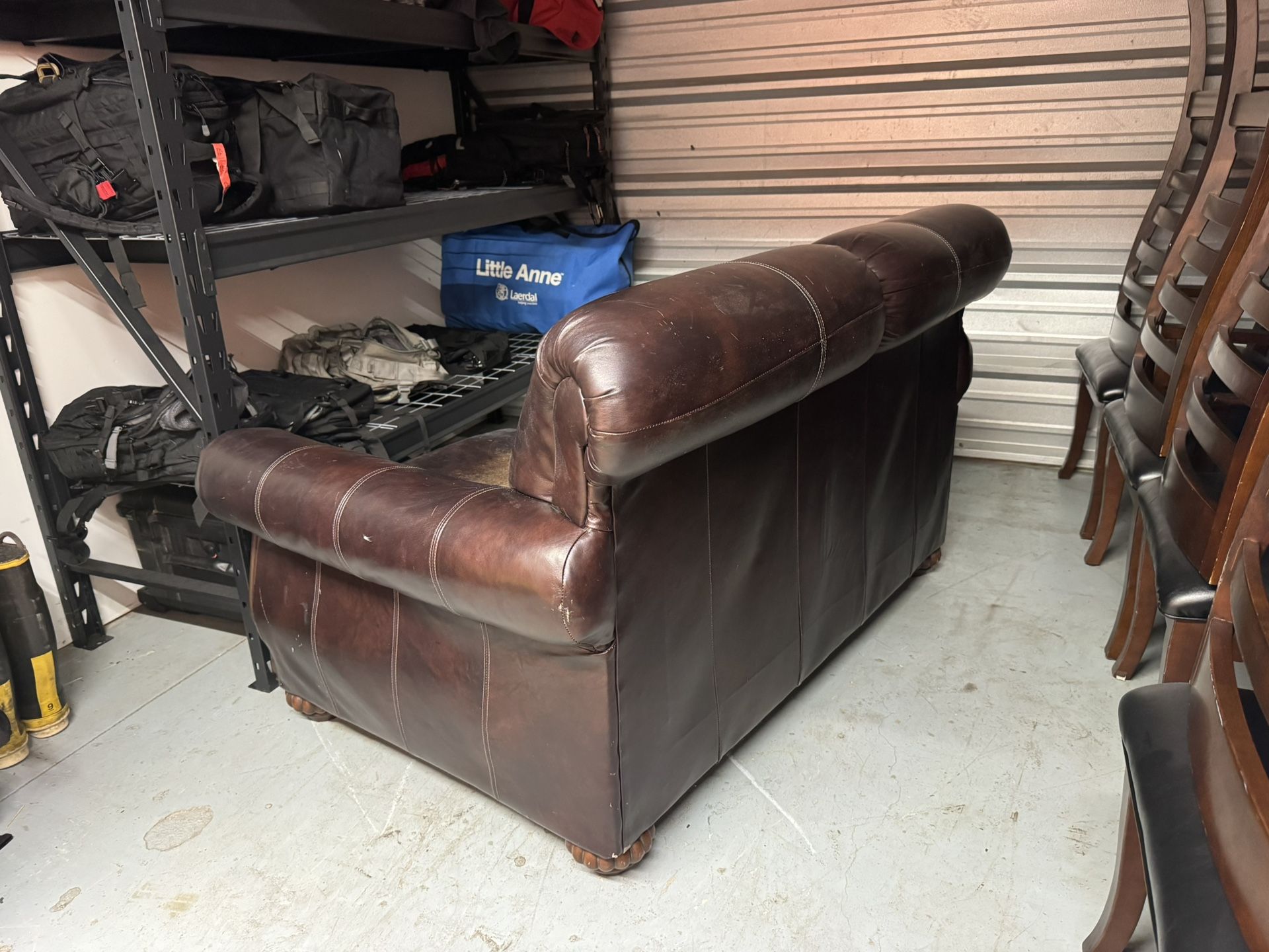2 Seater Brown Leather Couch