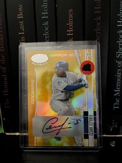 Cesar Izturis 2003 Leaf Certified Materials Mirror Gold Auto #88 /25 Dodgers