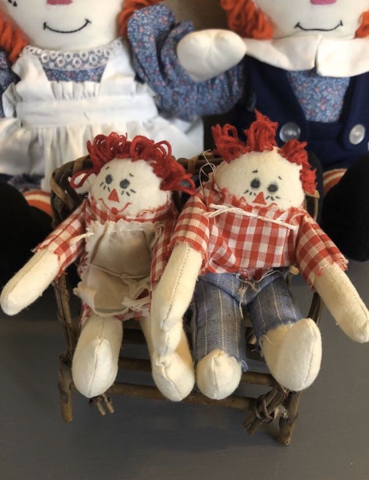 Mini Vintage Raggedy Ann and Andy