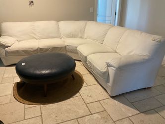 White sectional sofa