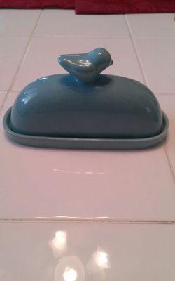 CERAMIC BIRD BUTTERDISH WORLD MARKET
