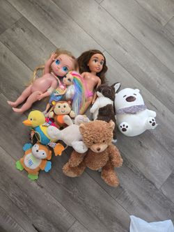 Mixed Lot of Kids Toys and Stuffed Animals