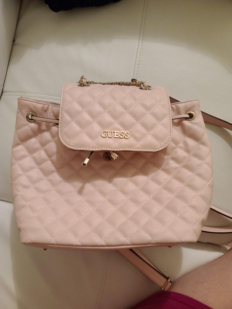 blush guess backpack