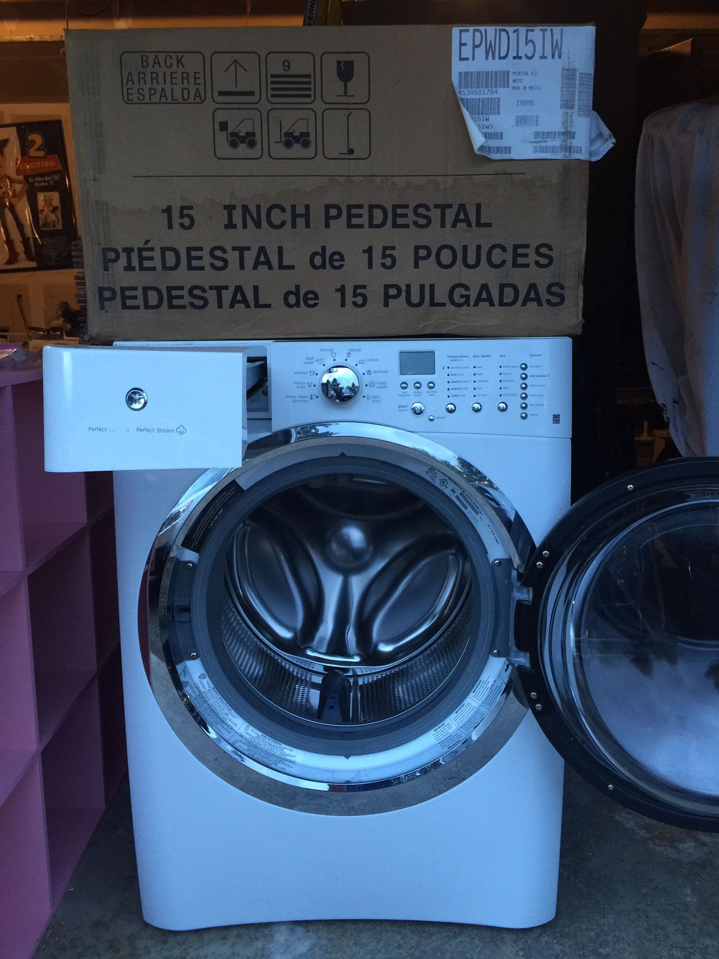 Electrolux front loader washer with new, unused pedestal for Sale in Gresham, OR OfferUp