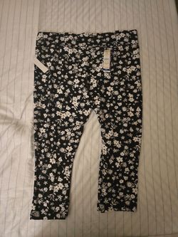 Terra & Sky Floral Plus Size Leggings 2X