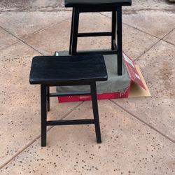 Two Wooden Stools 