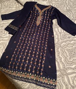 Brand New Navy Blue Pakistani Suit