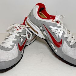 Used 2011 Nike Air Max Sonic 519141-160 White Red Men's Size 10.5 Good Condition