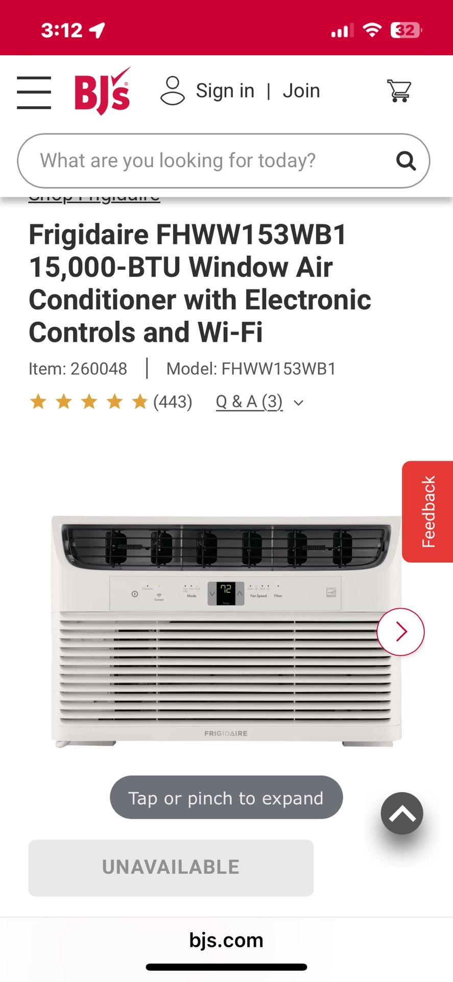 Ac Unit 1500btu Like New WiFi 🛜 