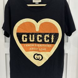 Gucci T Shirt Heart Authentic