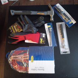 Car Tools  Gloves Hammer  Jumper CablesBrand New 