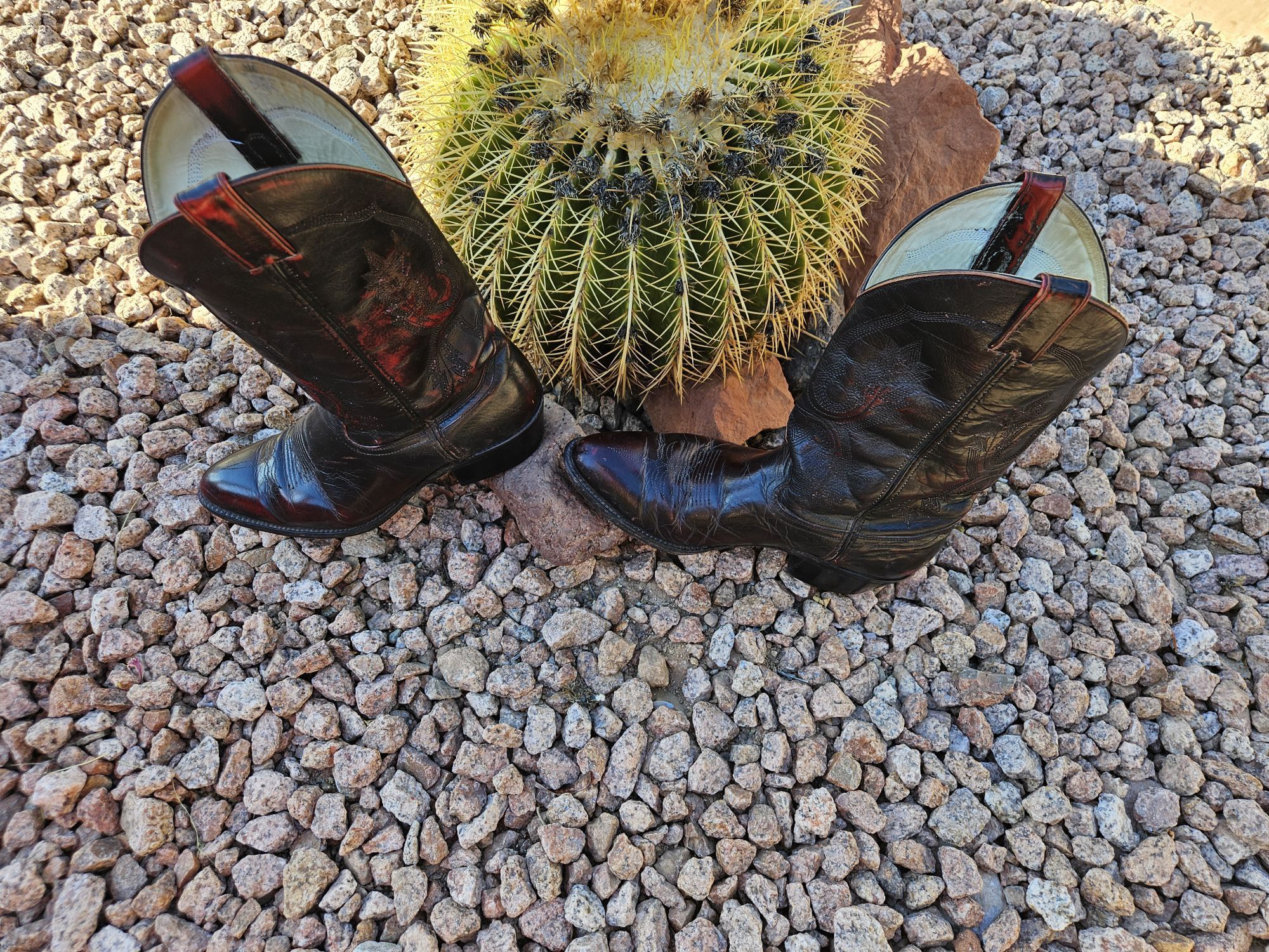 Vintage Men's Black Cherry Abilene Cowboy Boots