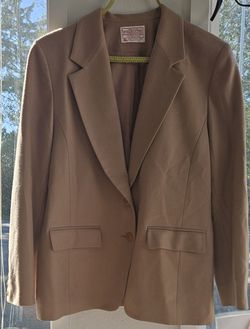 Pre-owned PENDLETON WOMEN'S TAN WOOL BLAZER