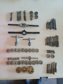 Vintage 81pc Tap & Die Set USA Made Hanson, Greenfield, Craftsman Metric/SAE Complete