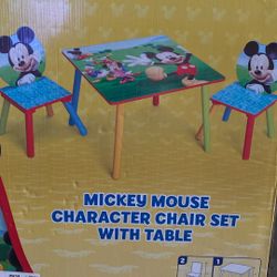 Mickey Mouse Table And Chair Set  For Kids New In Box