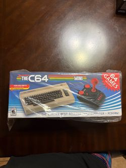 NEW The C64 Mini Commodore Retro Console – 64 Built-In Games – Joystick – Open Box