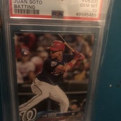 JUAN SOTO  ROOKIE ,PSA 10 GEM MT  US300