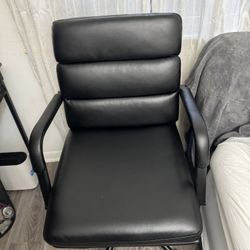HULALA HOME Modern Faux Leather Home Office Chair