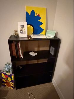 Espresso Dark Wood Bookcase / Storage Shelf