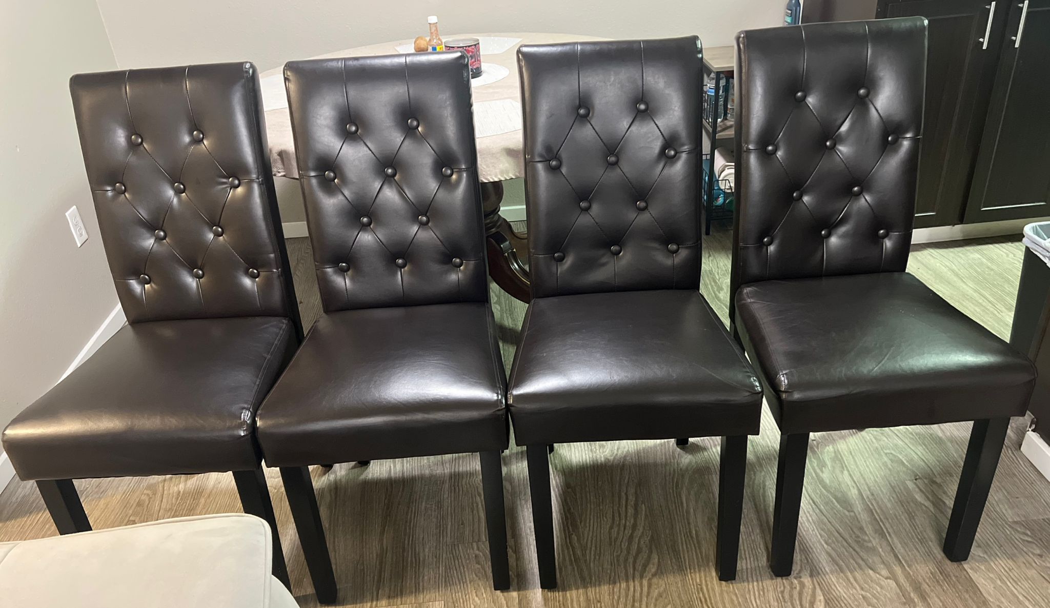 Dining Chairs Set Of 4 modern Leather